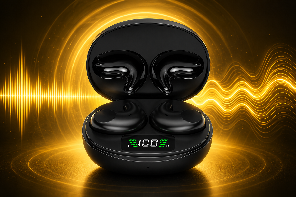 Auricolari Sleep DreamWave™ di aimDreams, cuffie sound per il sonno con design comodo e morbido, ideali per il relax notturno.
